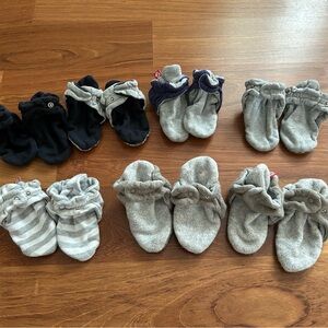 Bundle of Zutano’s Organic Cotton and Fleece Booties, 18-24 months